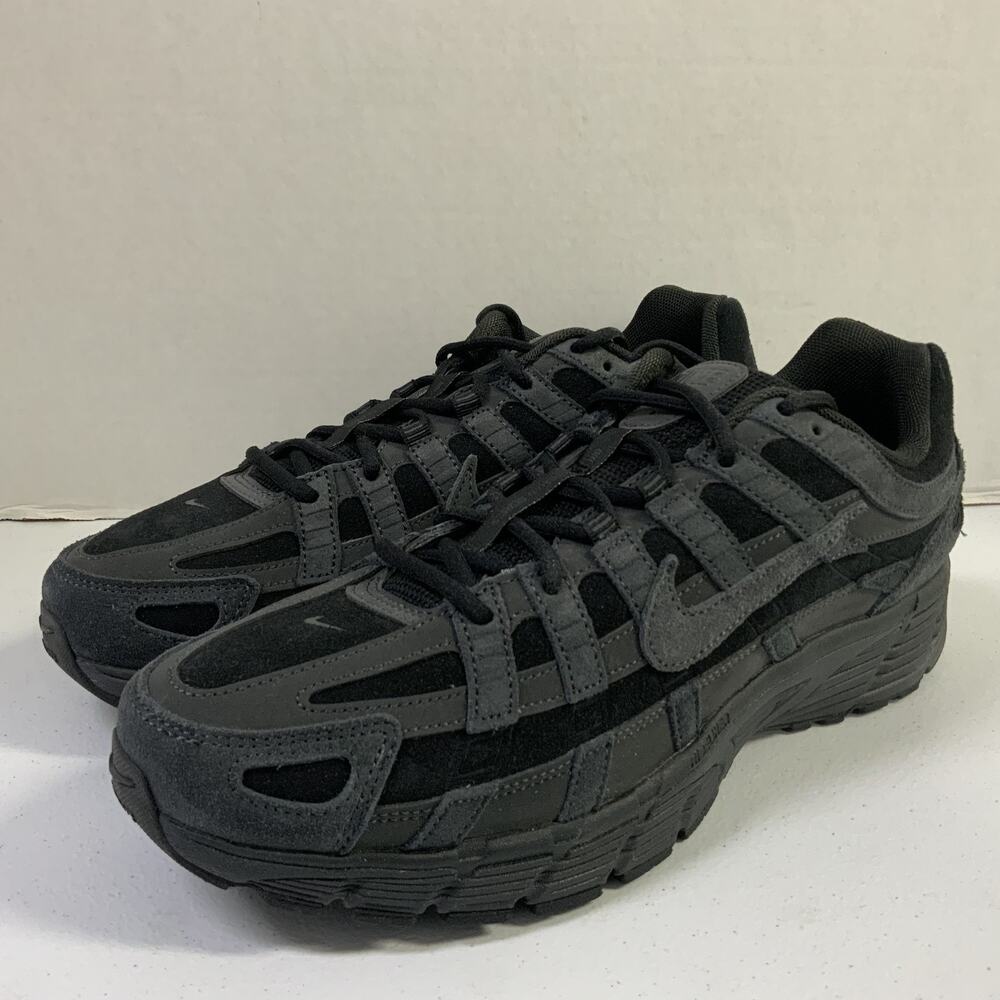Nike P-6000 SE Off Noir IO3370 002 Size 8.5 Triple Black Mesh Runner Workout
